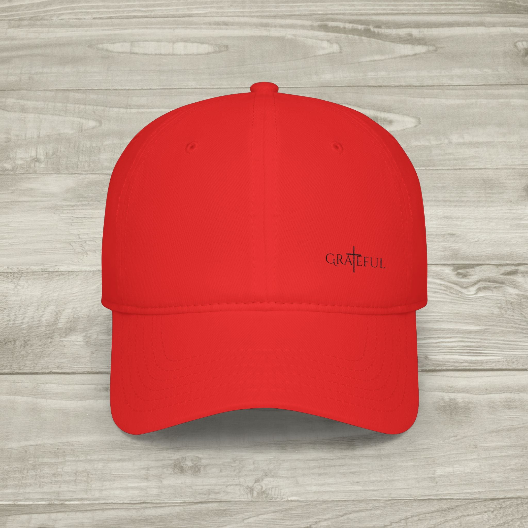 Embroidered Grateful Cross Hat, Christian Aesthetic Baseball Cap, Minimalist Faith Hat, Religious Streetwear Headwear, Embroidered Cross Cap