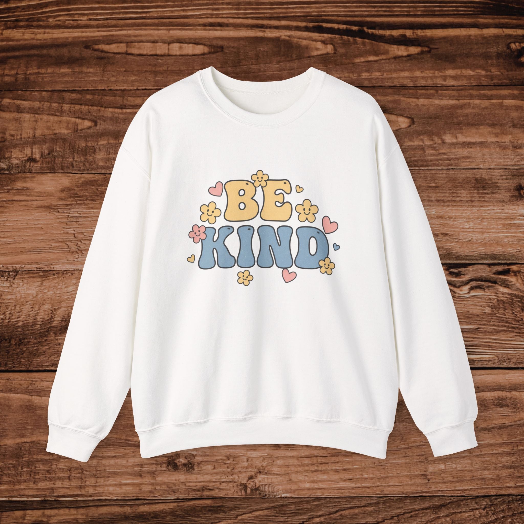 Be Kind floral retro design Sweatshirt | Positive message crewneck