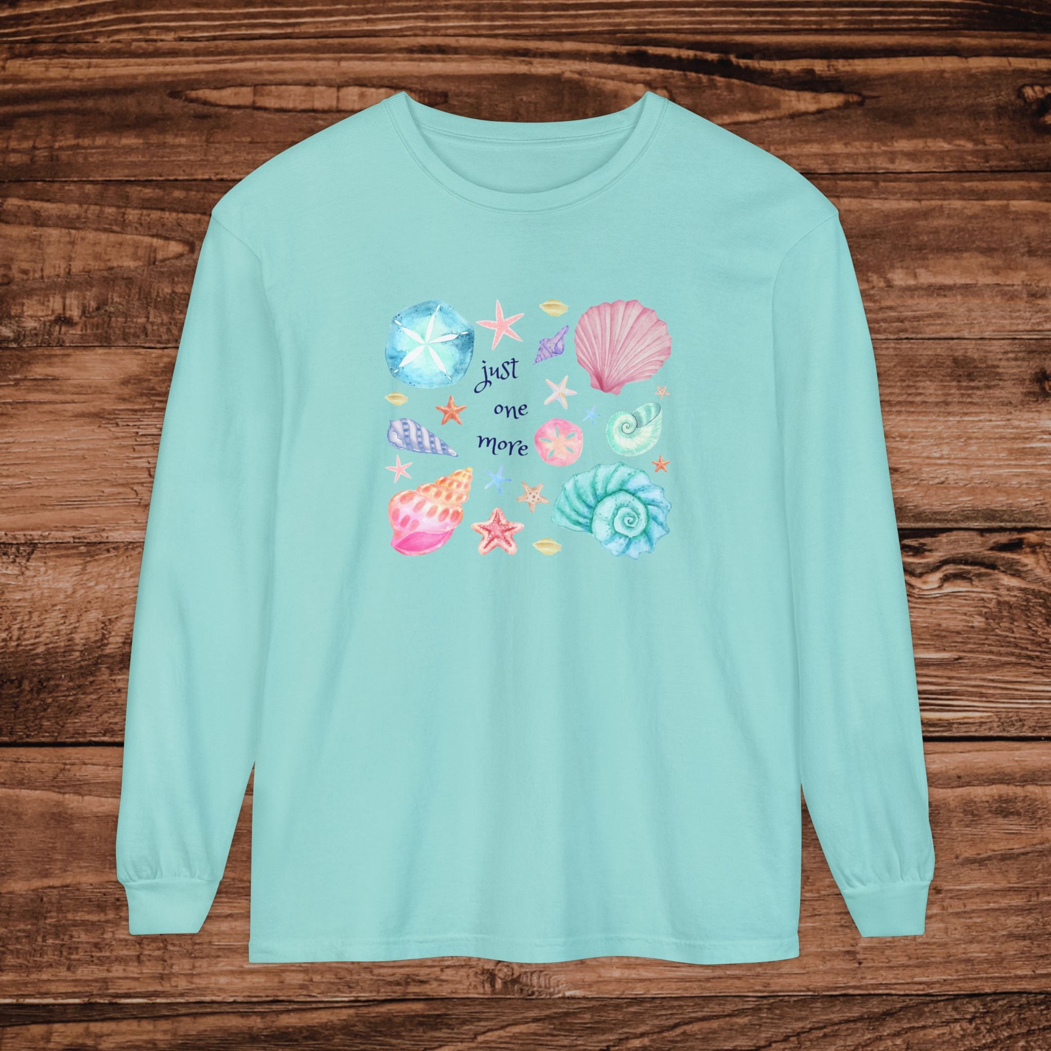Seashell Lover Long Sleeve T-Shirt Pastel Shell motif
