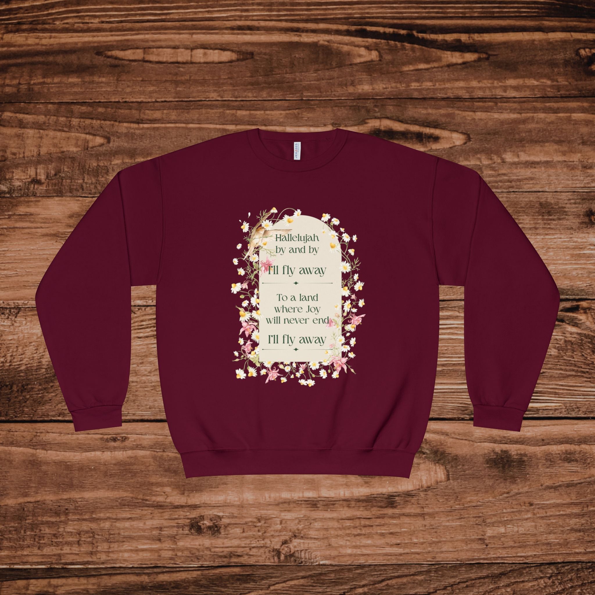I'll fly away Christian crewneck sweatshirt | floral