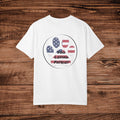 Dog Loving Patriot T-shirt | American Flag Paw Print