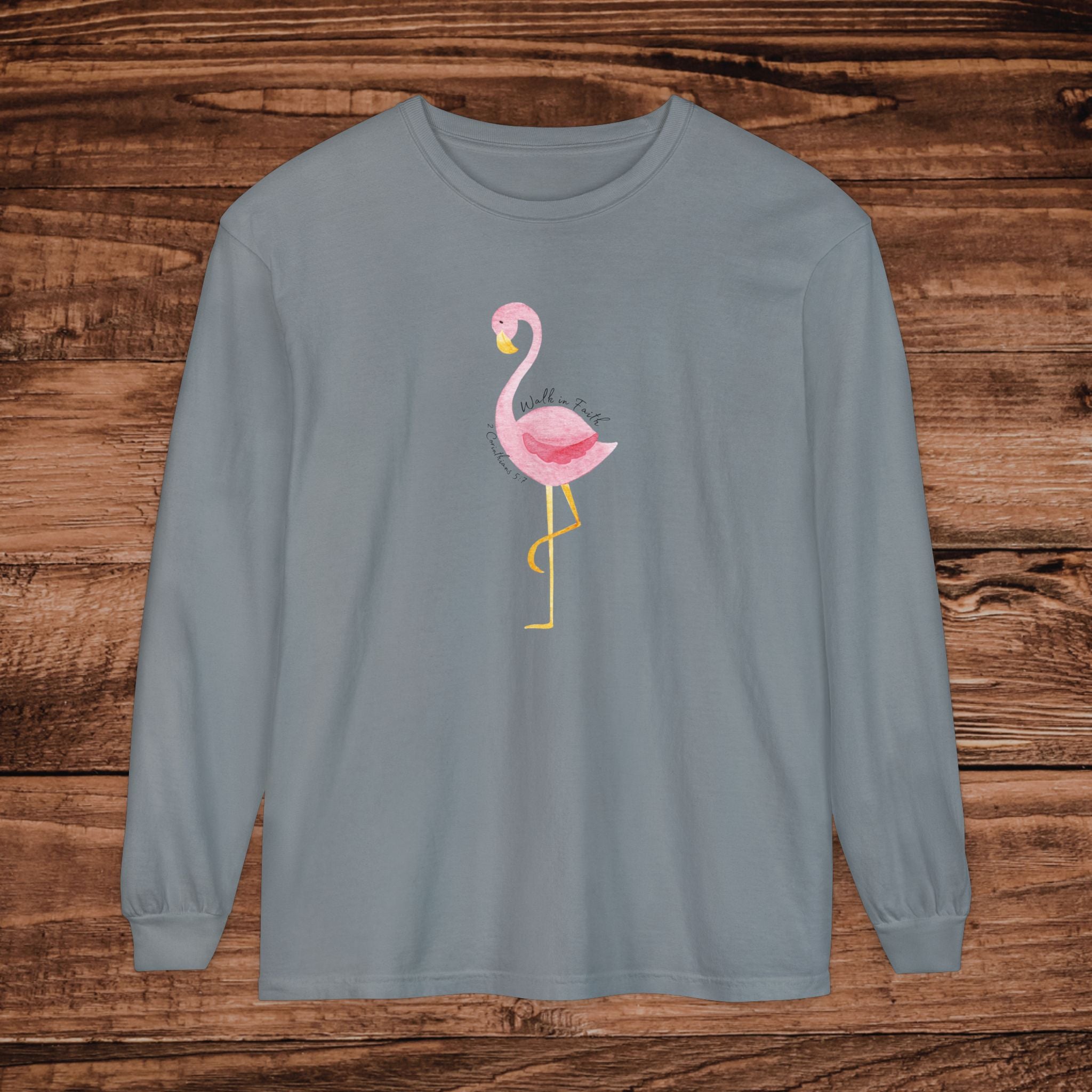 Flamingo Summer Nights Long Sleeve T-Shirt | Tropical Beach Vibe
