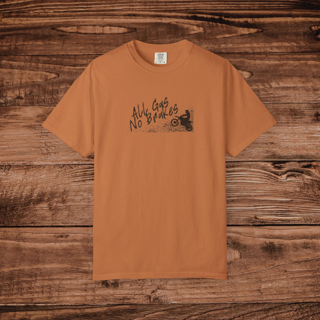 All Gas No Brakes T-Shirt, Dirt Bike Graphic Tee, Motocross Racing Shirt, Gift for Dirt Biker, Retro MX Racing Graphic Shirt