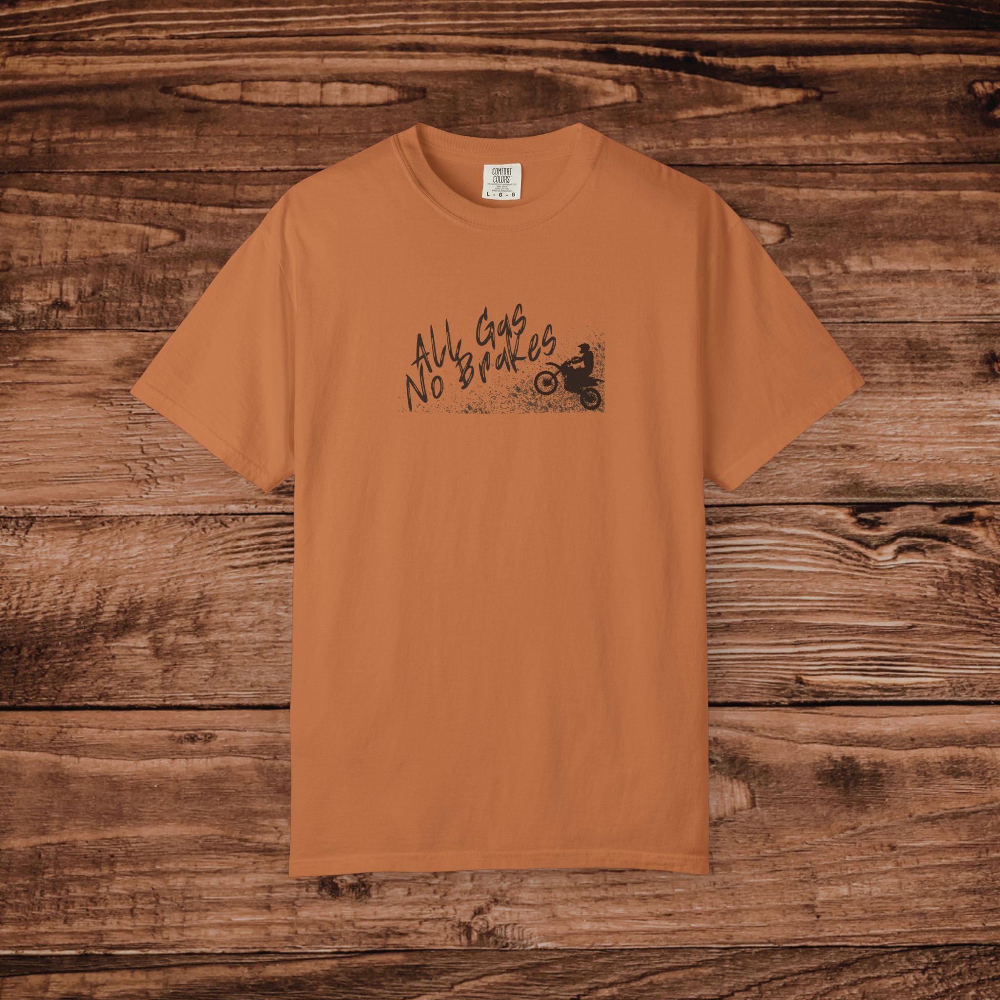 All Gas No Brakes T-Shirt, Dirt Bike Graphic Tee, Motocross Racing Shirt, Gift for Dirt Biker, Retro MX Racing Graphic Shirt