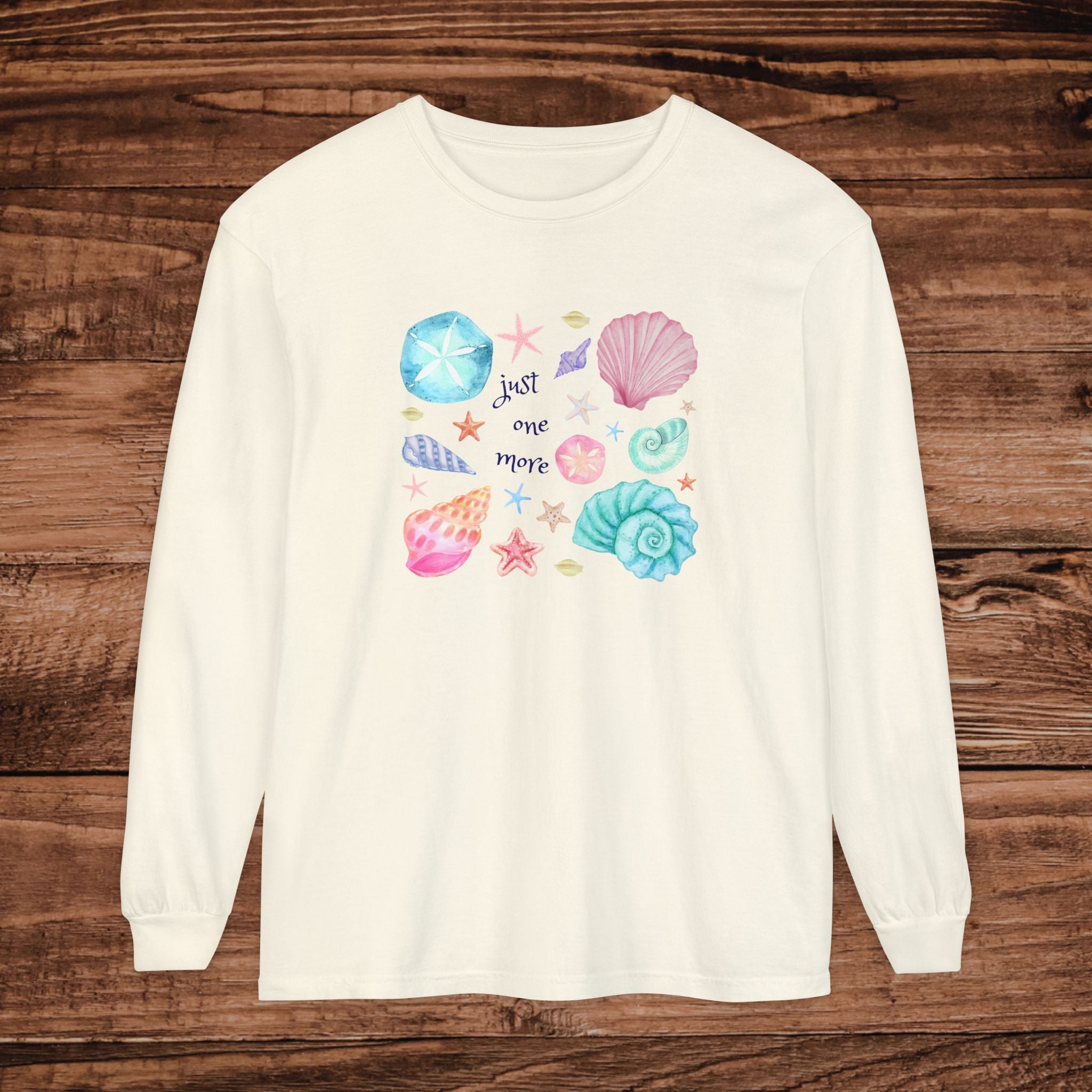 Seashell Lover Long Sleeve T-Shirt Pastel Shell motif