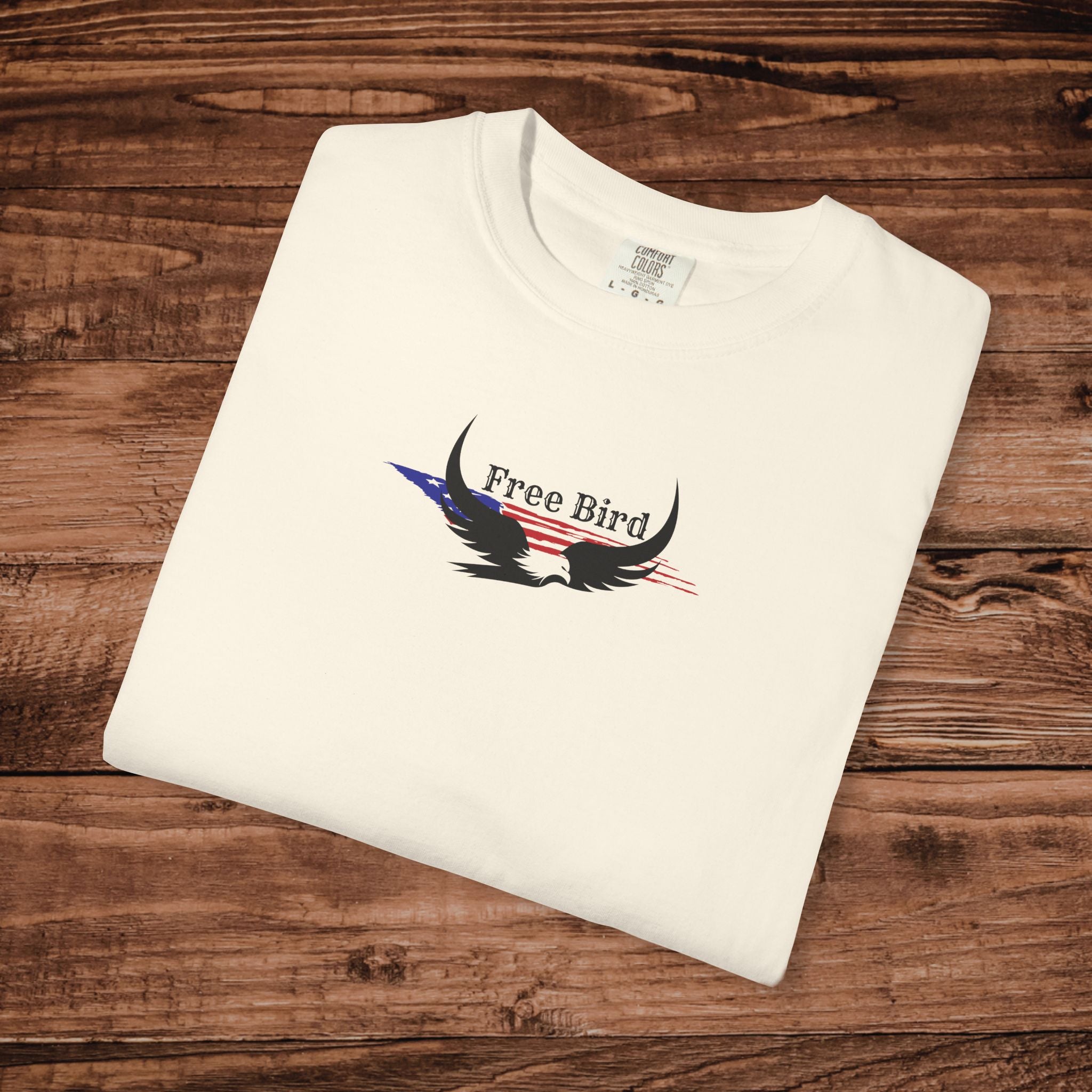 Free Bird T-Shirt, Vintage american flag Eagle Graphic Tee Boho Eagle Top