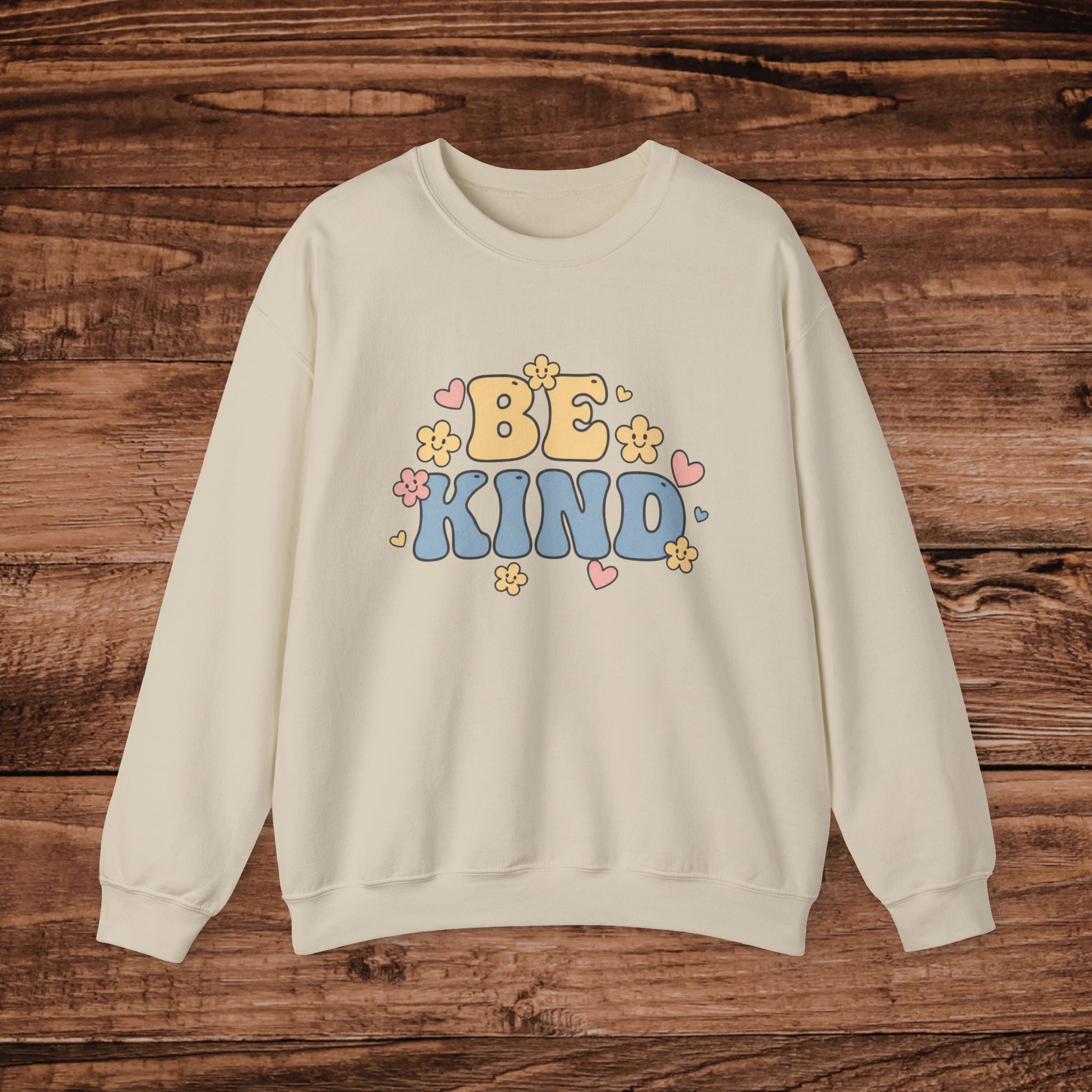 Be Kind floral retro design Sweatshirt | Positive message crewneck