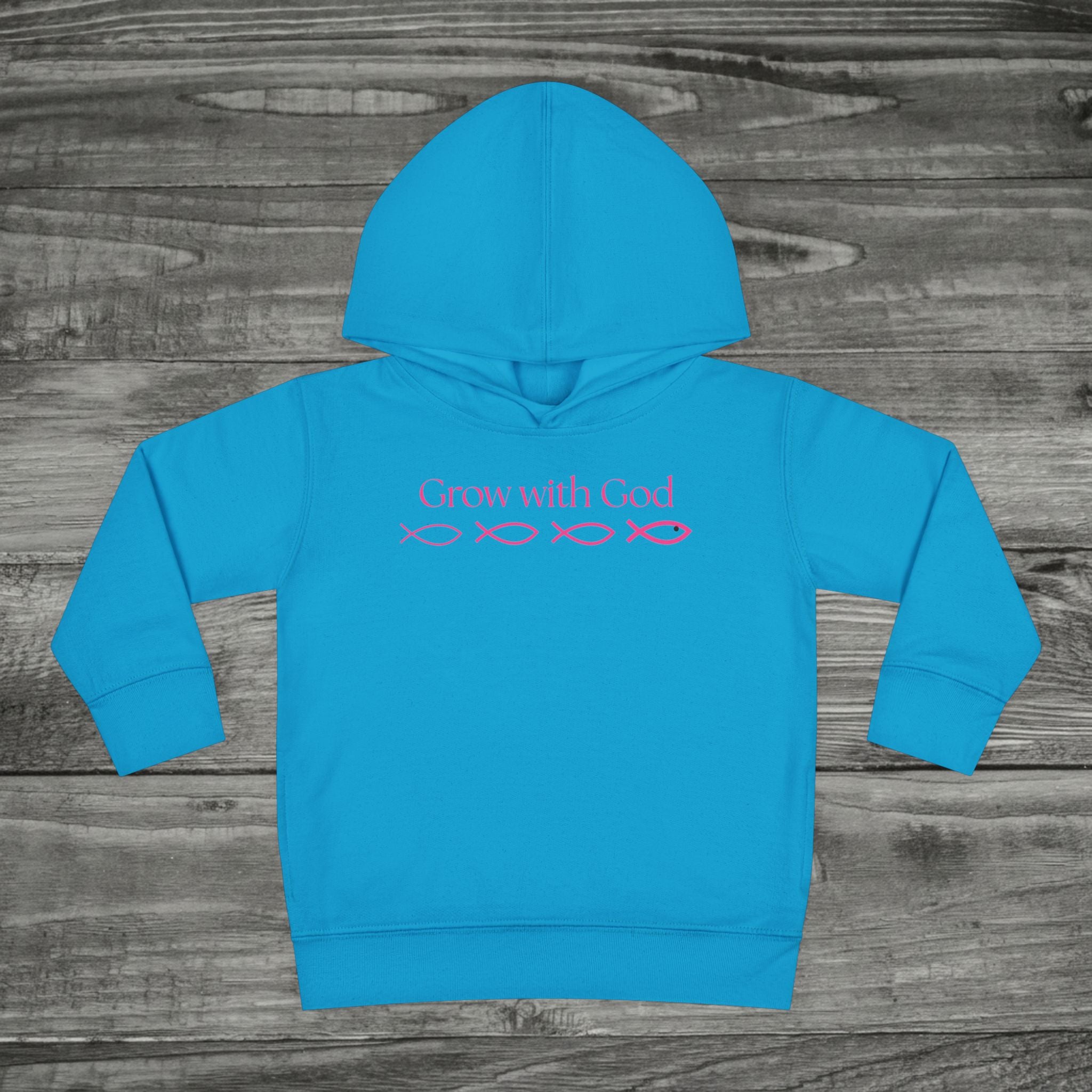 Toddler Grow With God Hoodie, Christian toddler pullover, Faith kids Sweatshirt, Sunday School, Cute Jesus Hoodie for Boys and Girls