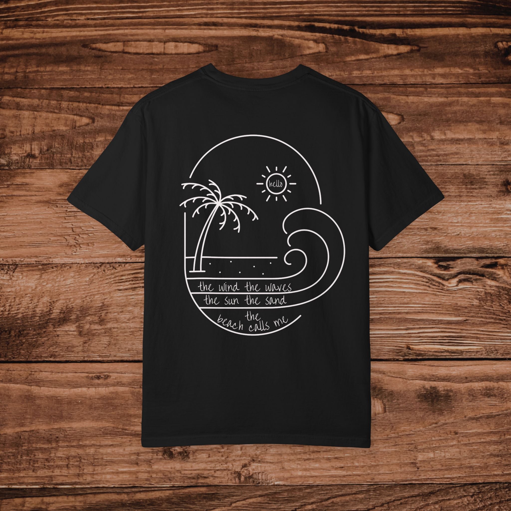Summer Graphic Tee, The Wind The Waves The Sun The Sand T-Shirt, Minimal Aesthetic line art Beach Shirt, Oversized Coastal Beachwear