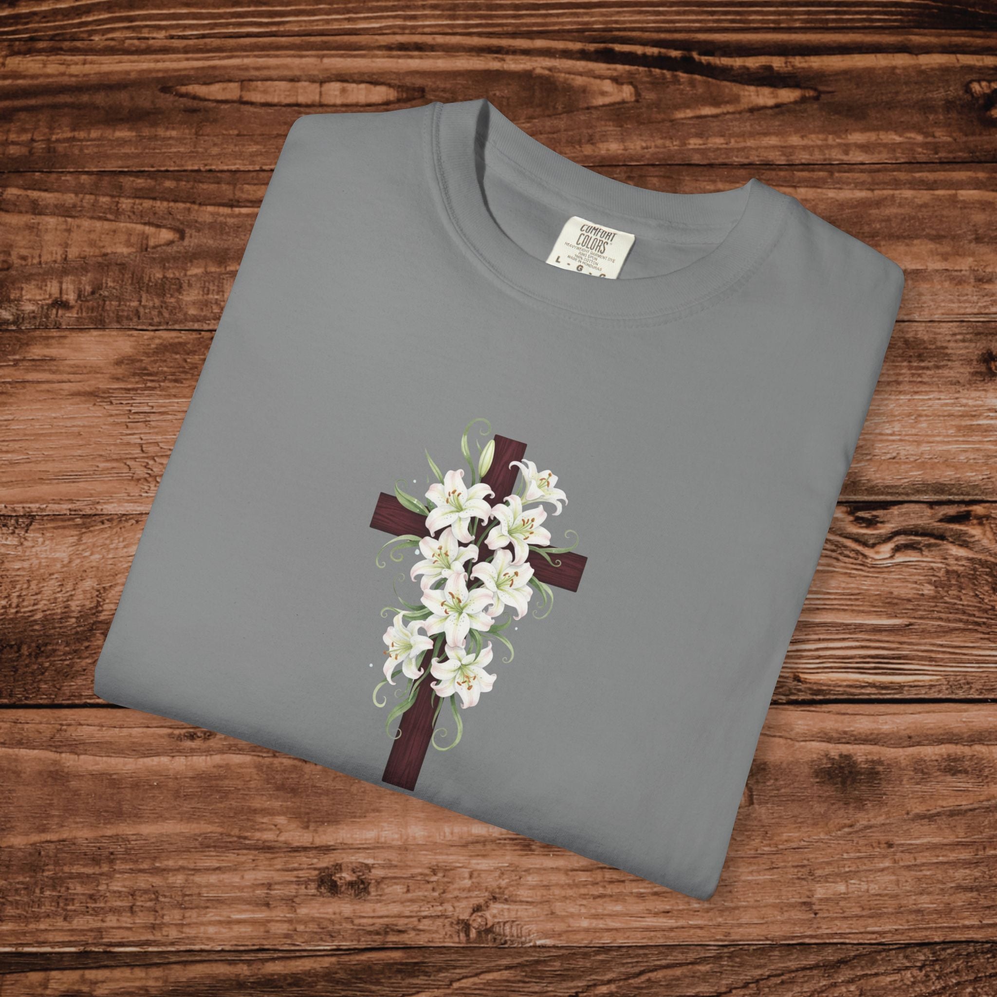 Floral Cross 'Blessed' T-shirt | Religious Christian Tee