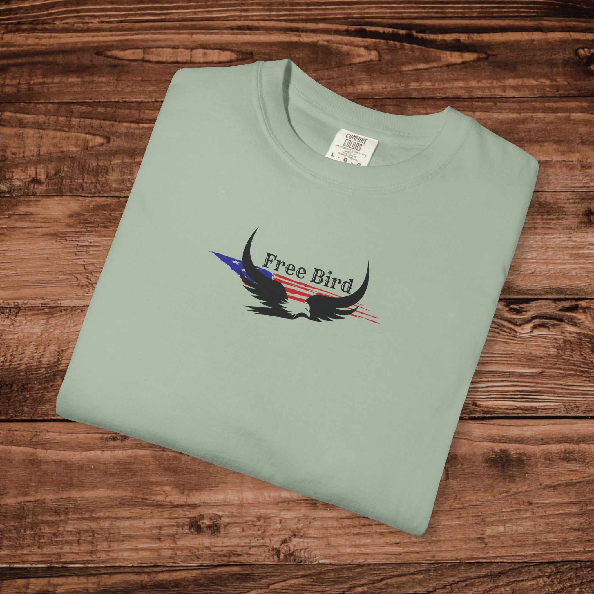 Free Bird T-Shirt, Vintage american flag Eagle Graphic Tee Boho Eagle Top