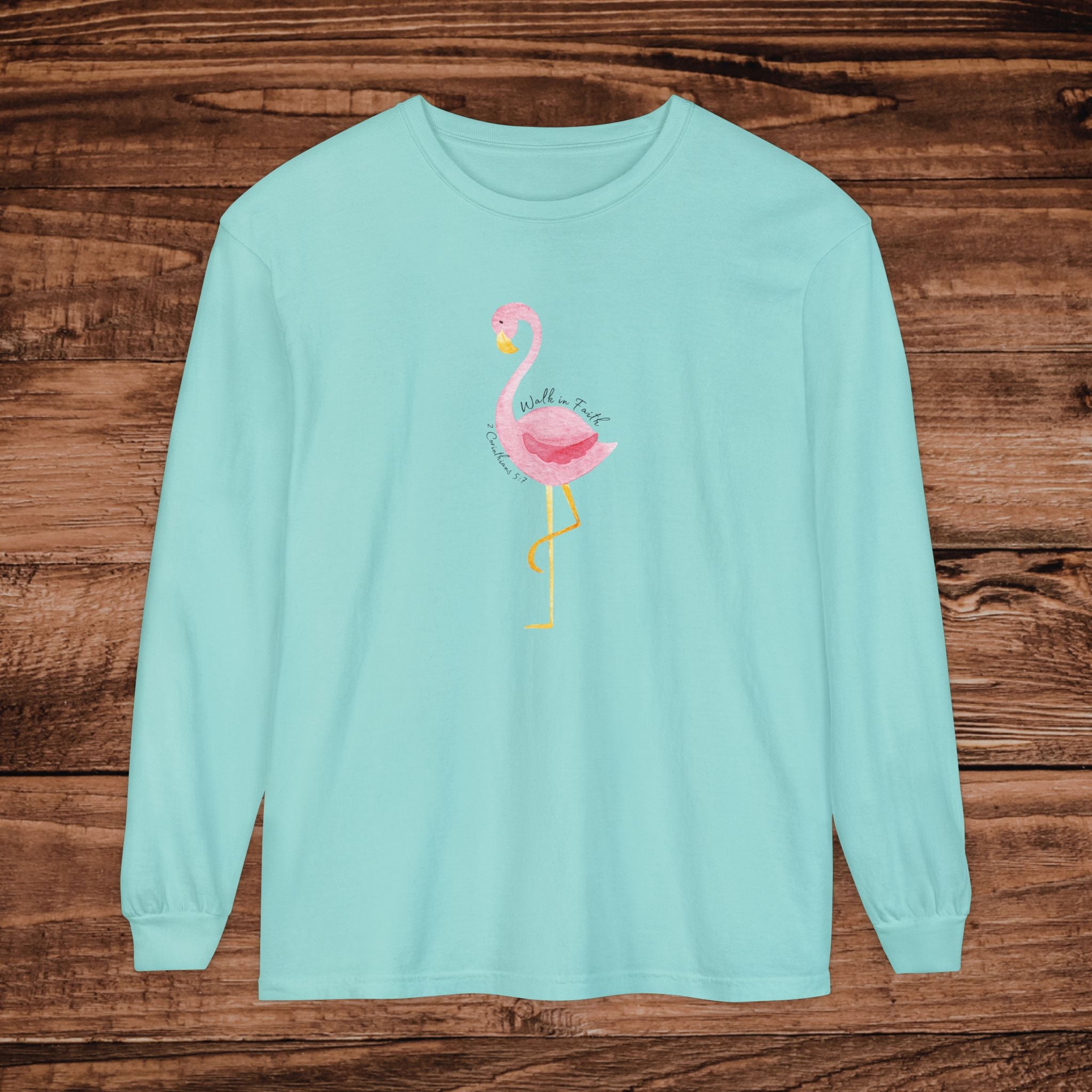 Flamingo Summer Nights Long Sleeve T-Shirt | Tropical Beach Vibe