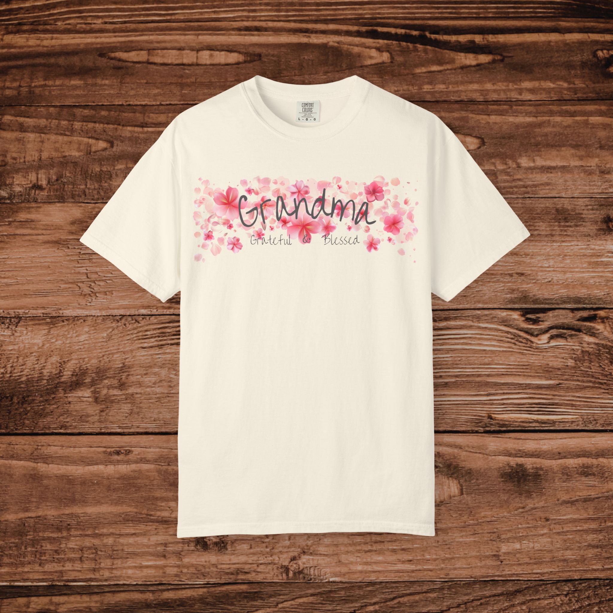 Grandma floral T-Shirt | pink cherry blossom