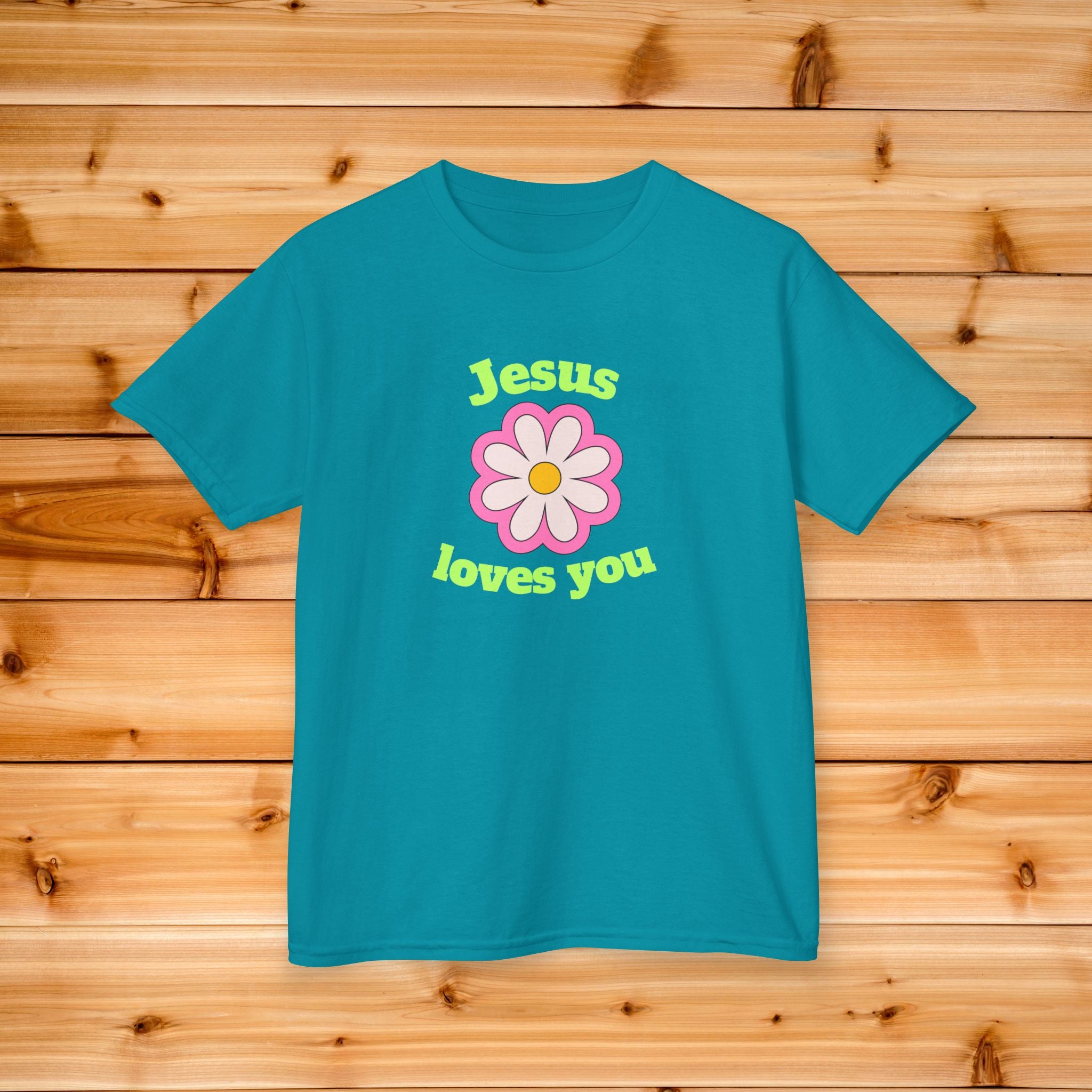 Jesus Loves You flower kids t-shirt | Christian children tee, pastel floral