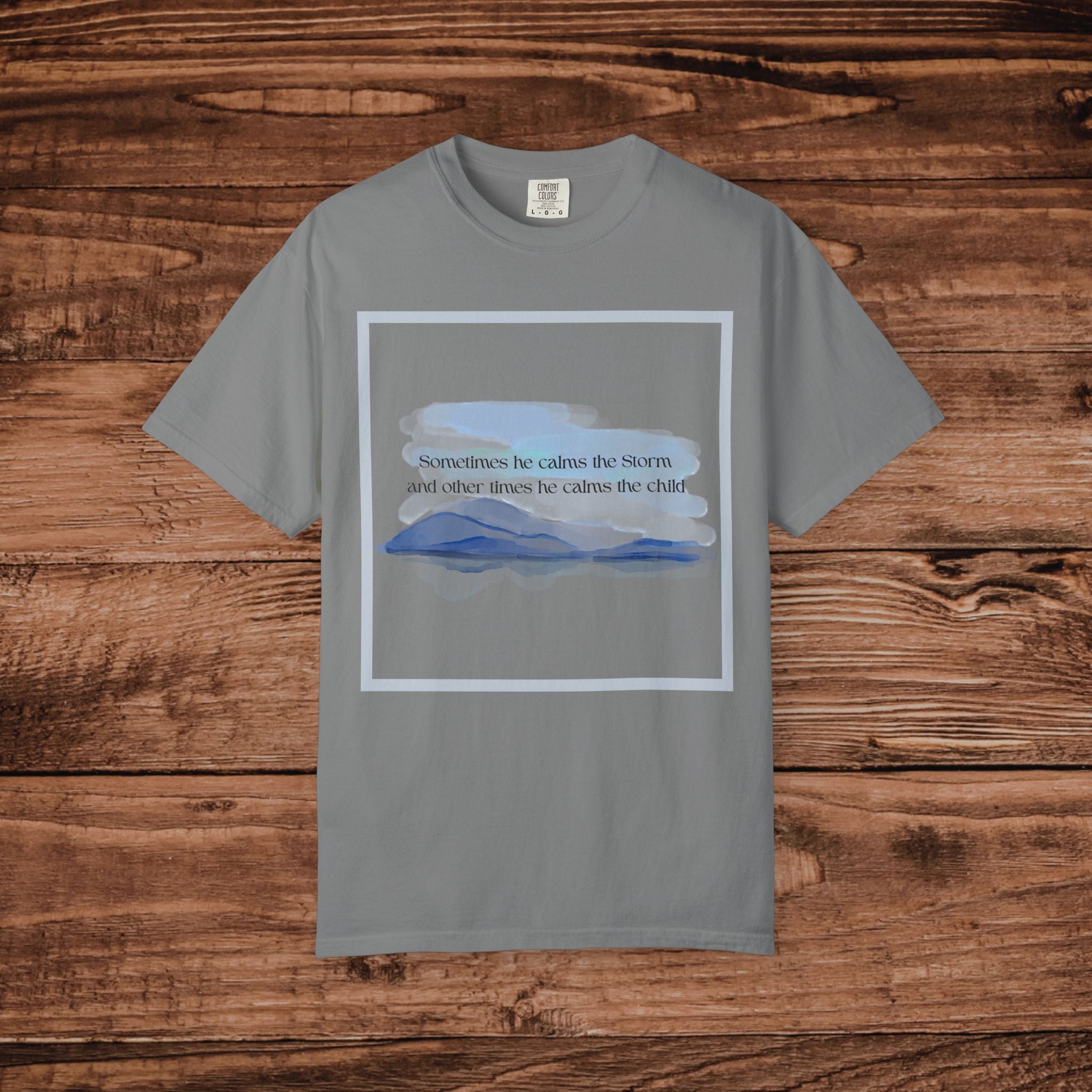 Calm the Storm watercolor T-Shirt | Inspirational quote tee