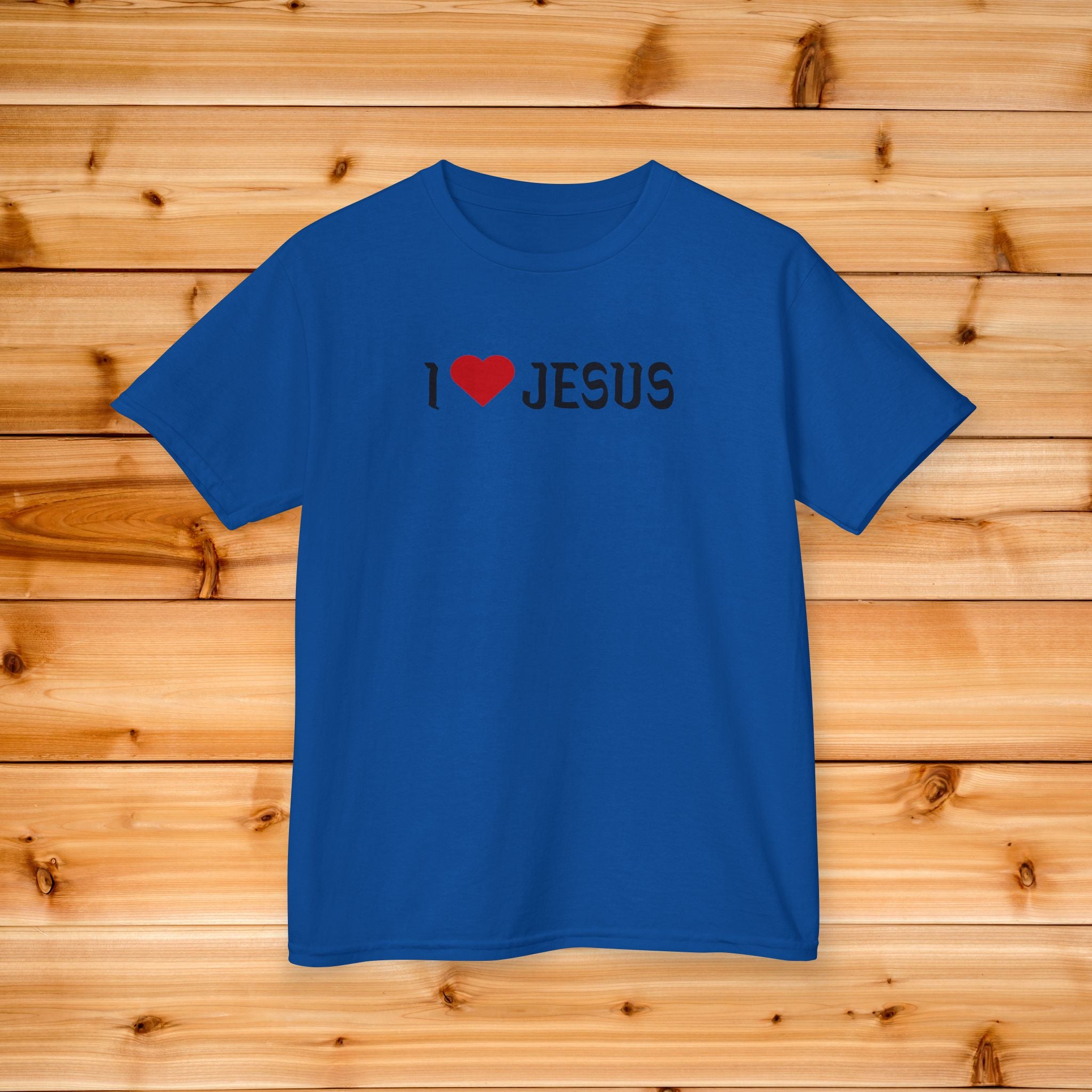 Kids I Love Jesus Kids Tee, Youth Christian Jesus Shirt, Kids summer graphic Tshirt, Faithful Kids tee, minimal graphic youth tee