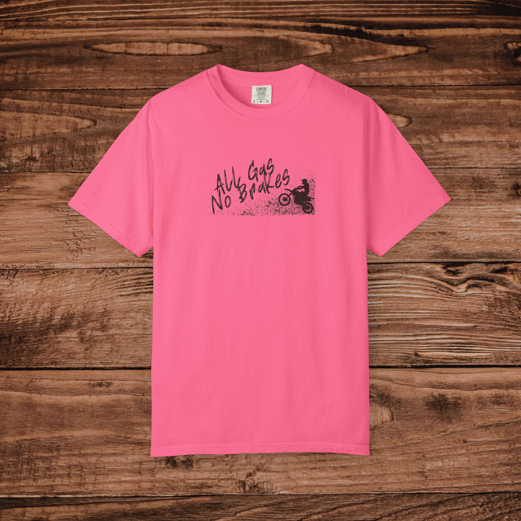 All Gas No Brakes T-Shirt, Dirt Bike Graphic Tee, Motocross Racing Shirt, Gift for Dirt Biker, Retro MX Racing Graphic Shirt