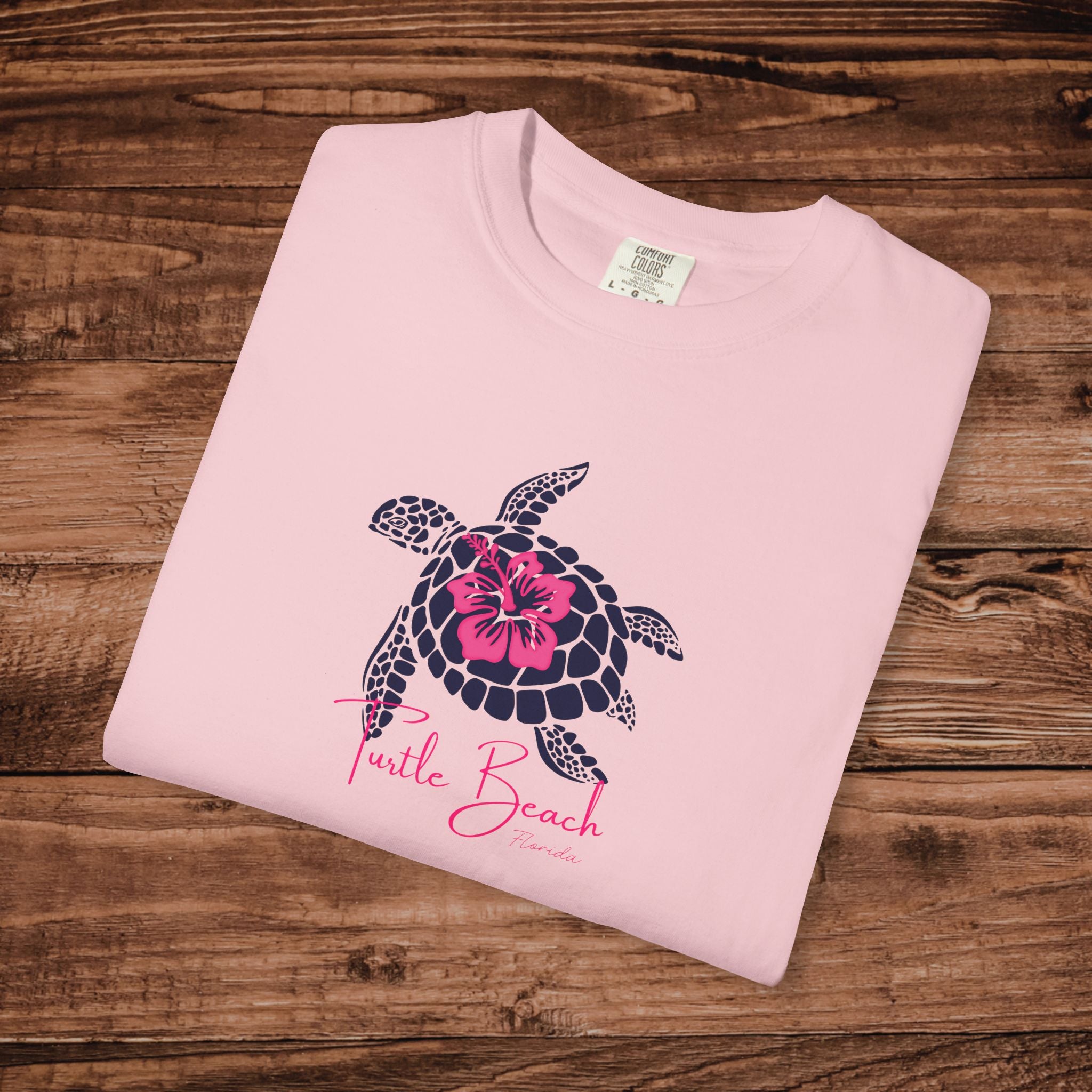 Turtle Beach Florida Shirt, Vintage Sea Turtle Tee, Coastal Aesthetic Beach Top, Florida Vacation Souvenir, Comfort Colors Unisex T-shirt