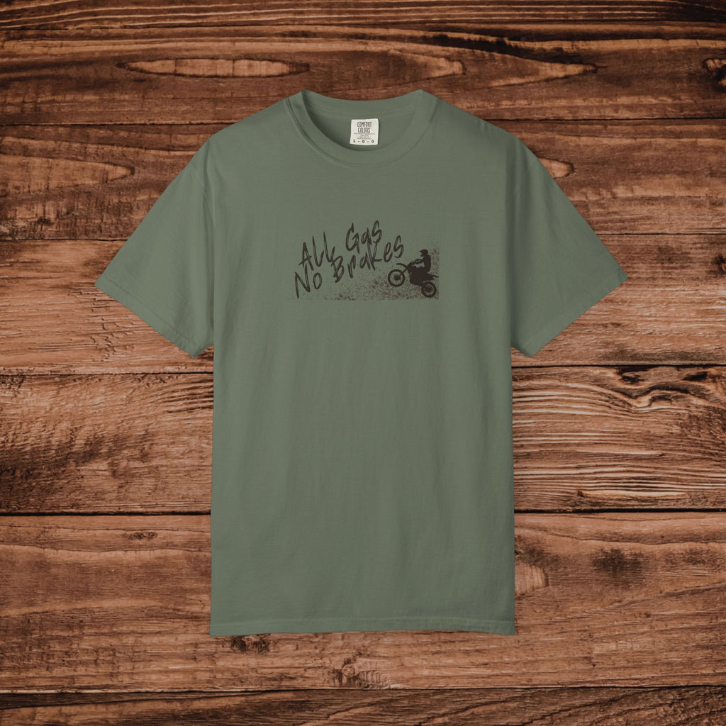 All Gas No Brakes T-Shirt, Dirt Bike Graphic Tee, Motocross Racing Shirt, Gift for Dirt Biker, Retro MX Racing Graphic Shirt
