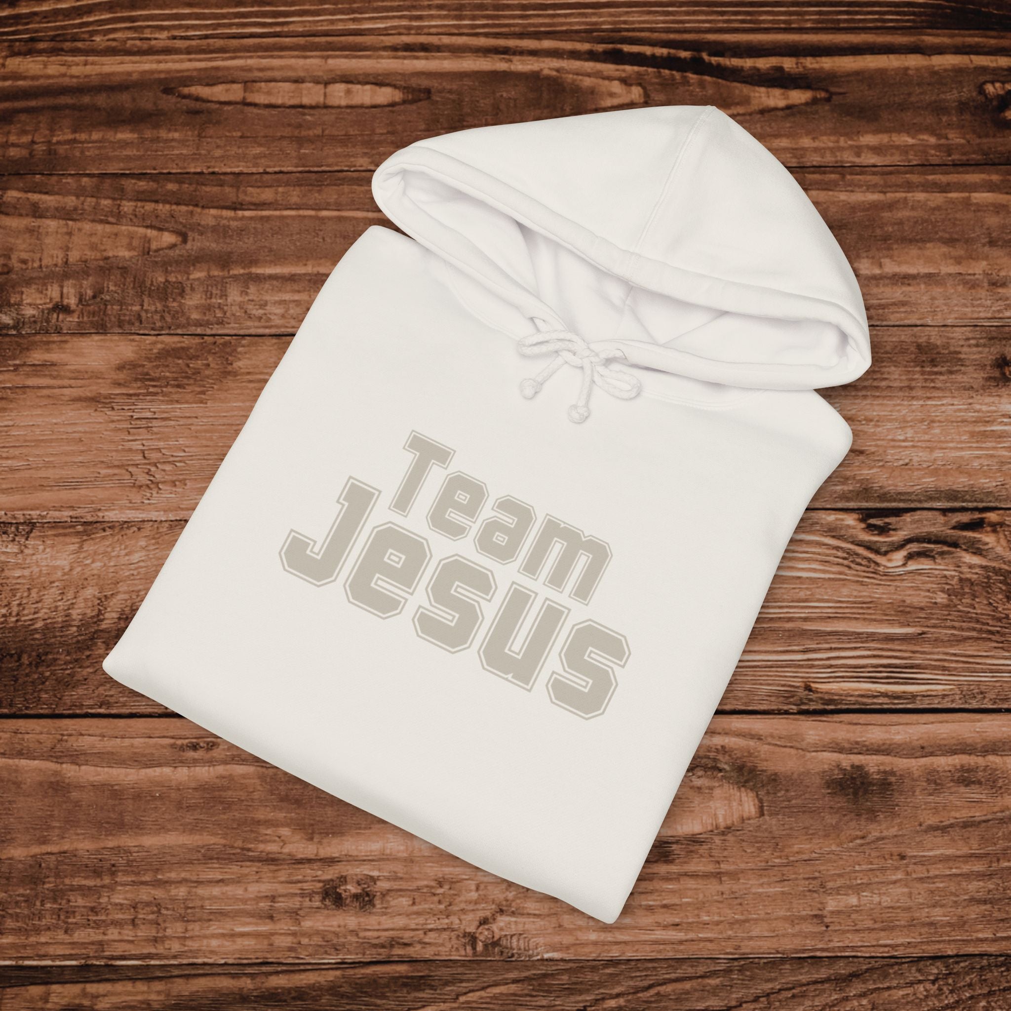 Embroidered Team Jesus Hoodie, Large Print Christian Sweatshirt, Premium Heavyweight Pullover, Aesthetic Gospel Hoodie