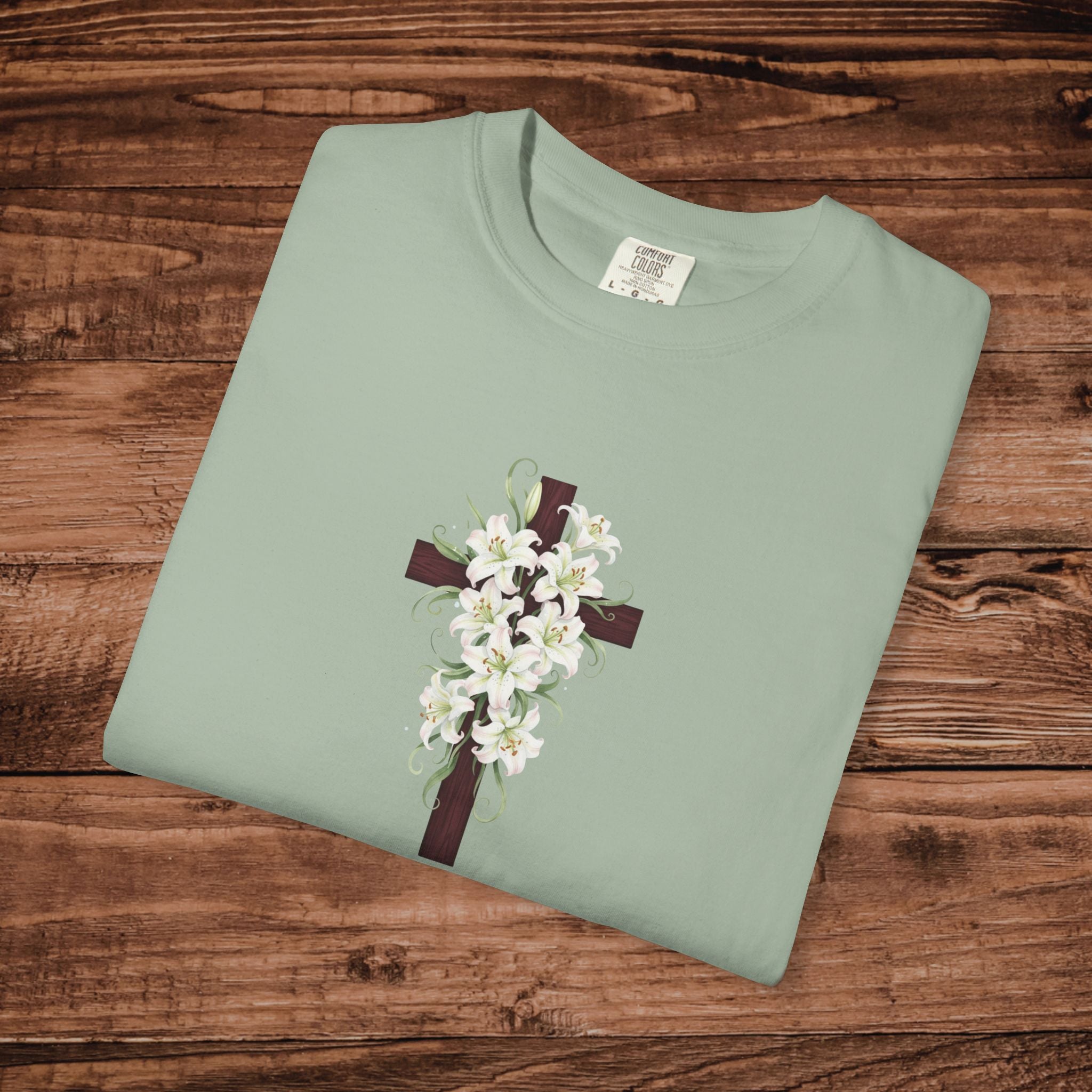 Floral Cross 'Blessed' T-shirt | Religious Christian Tee