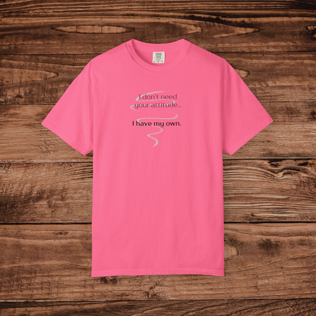 I Have My Own Attitude Shirt, Sarcastic Graphic Tee, Funny Saying T-Shirt, Retro Comfort Colors 1717 Top, Sassy Minimalist