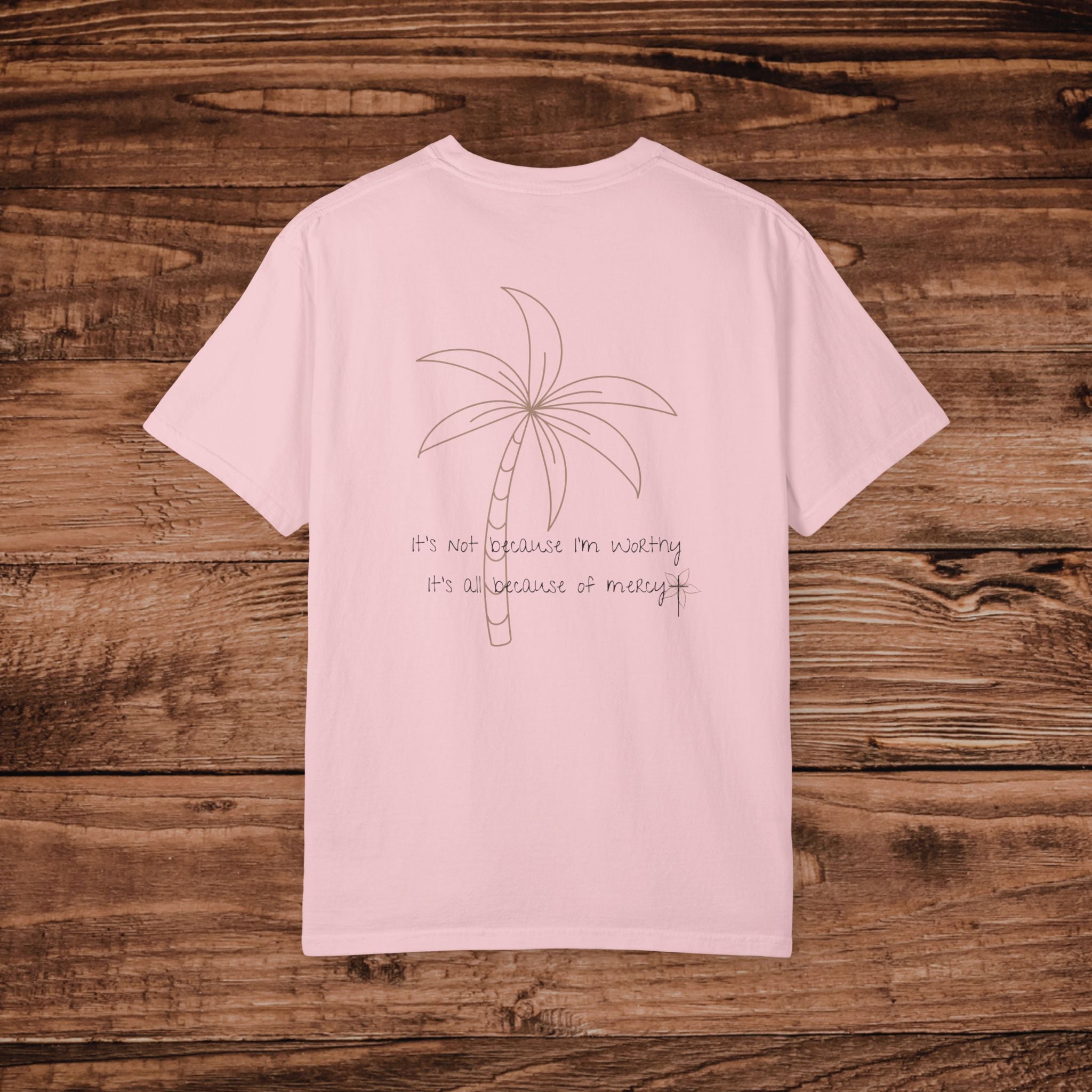Palm Tree Line Drawing T-shirt | Minimalist faith based Beach Graphic Tee | Aesthetic christian Shirt | Simple Sketch Top | Coastal Vacation