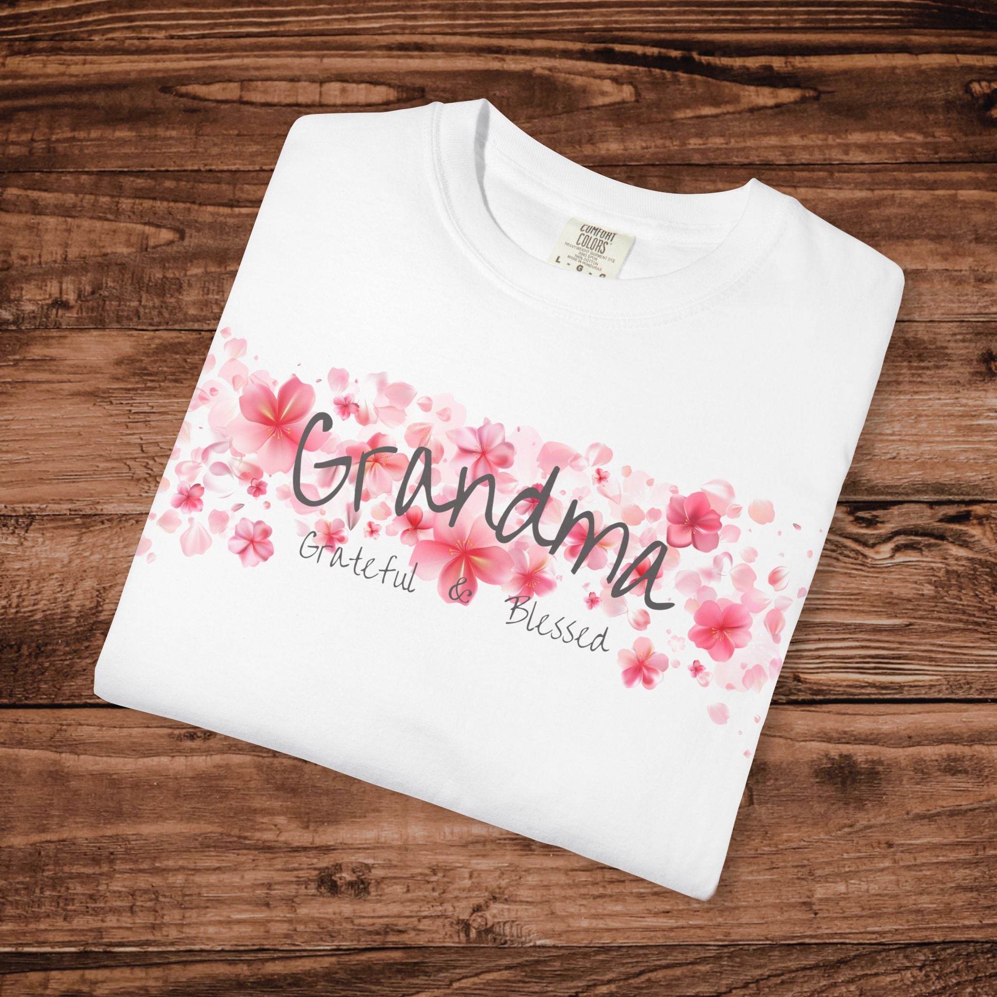 Grandma floral T-Shirt | pink cherry blossom