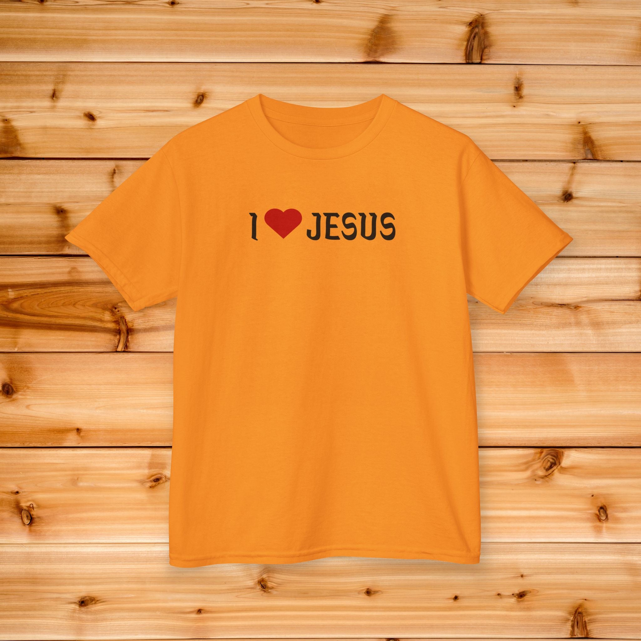 Kids I Love Jesus Kids Tee, Youth Christian Jesus Shirt, Kids summer graphic Tshirt, Faithful Kids tee, minimal graphic youth tee