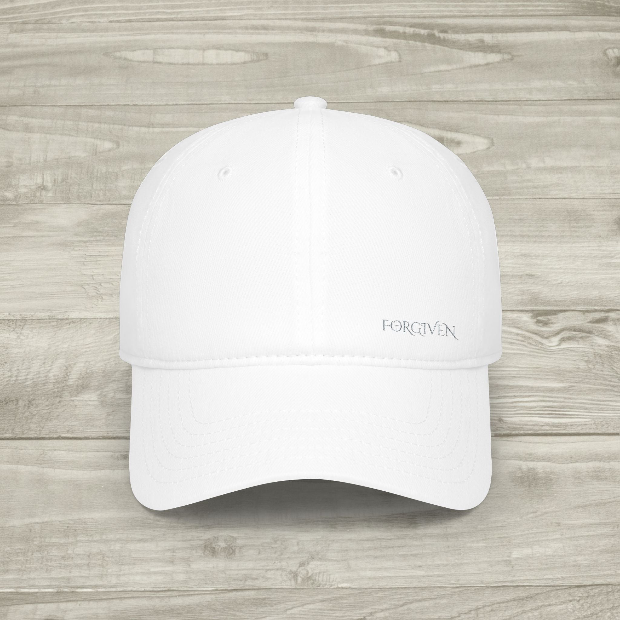 Embroidered Forgiven Hat, Christian Aesthetic Baseball Cap, Minimalist Faith Hat, Religious Streetwear Headwear, Embroidered Cross Cap