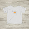 Teach a Boy to Fish infant tee | cute orange fish graphic