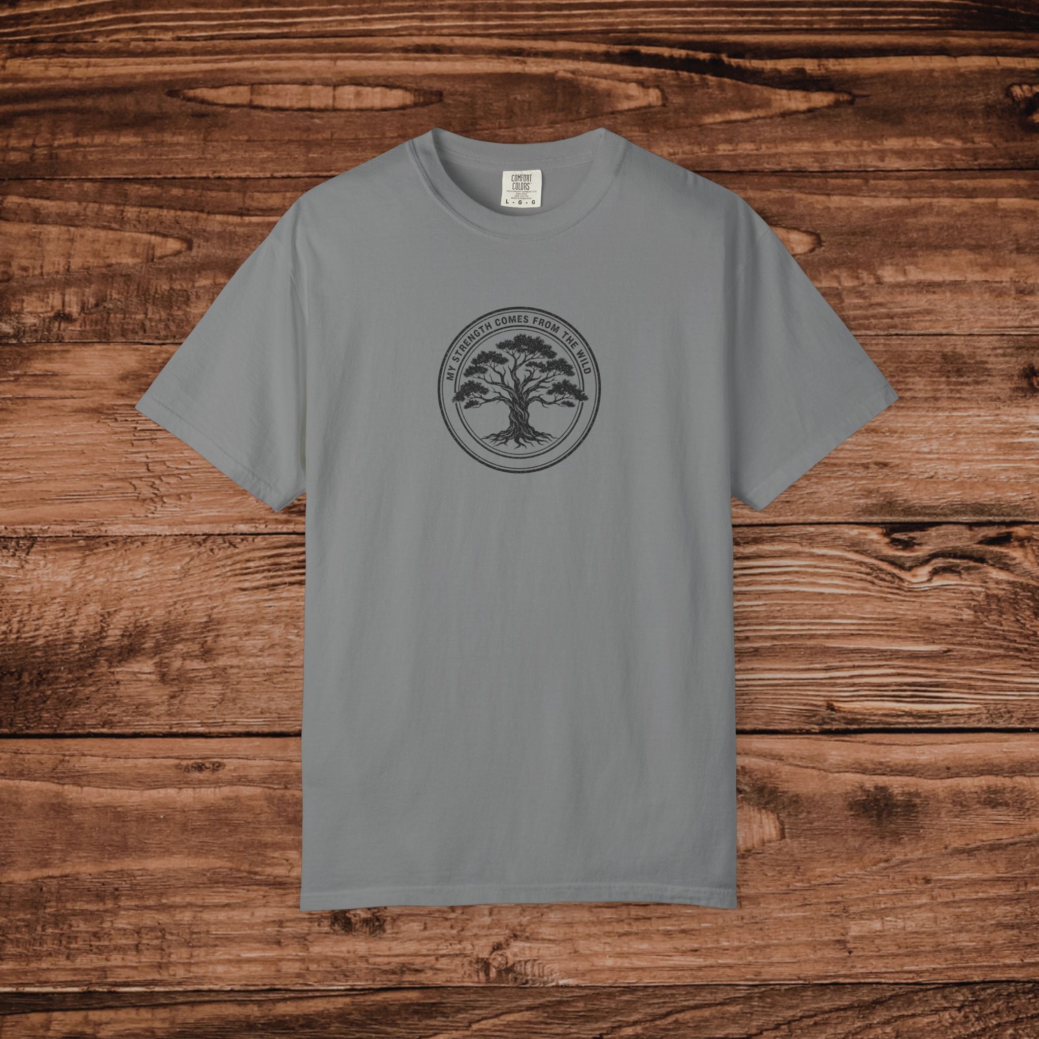 Oak Tree Logo T-shirt | Minimal Circle Nature Design