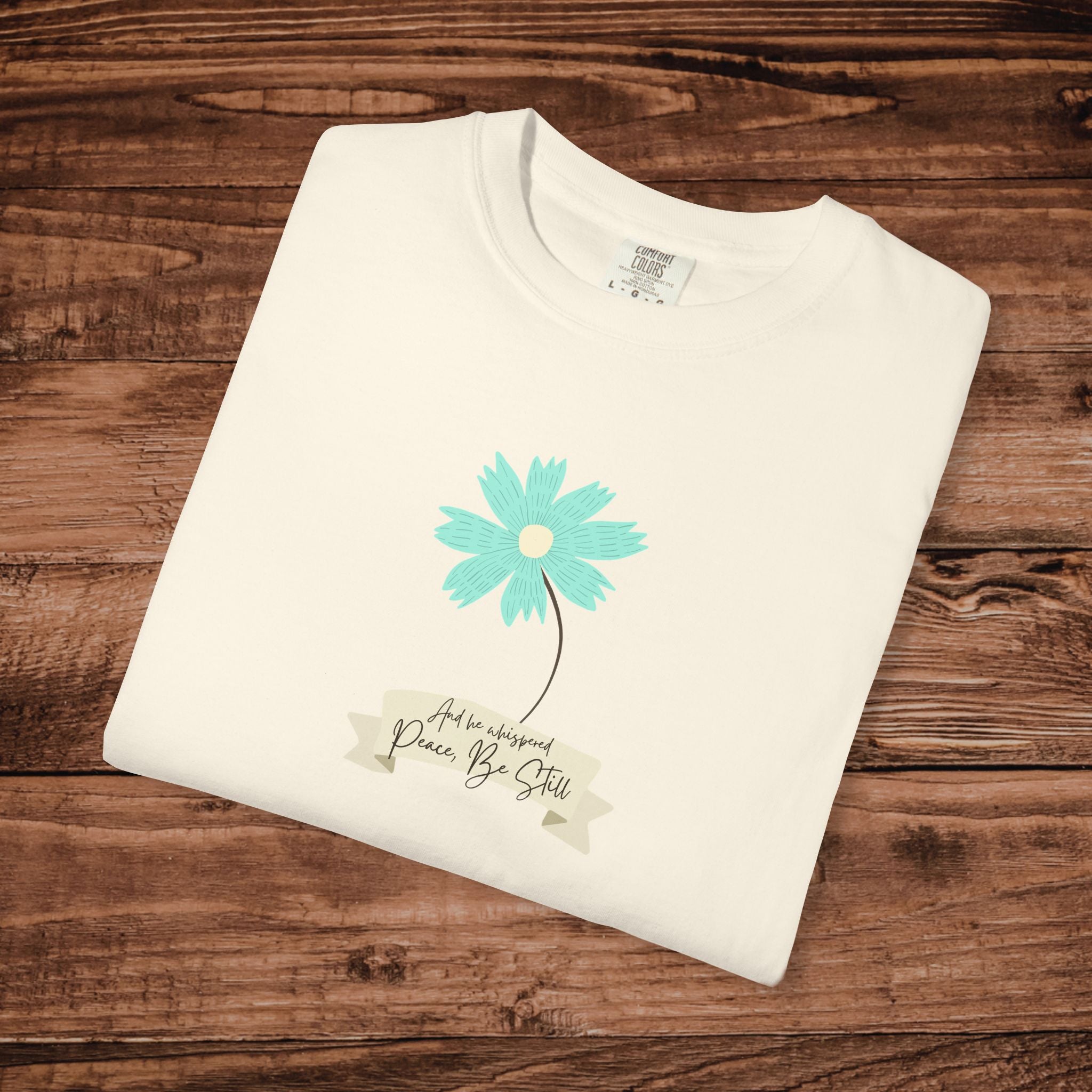 Teal Daisy Christian T-Shirt Comfort Colors Floral Faith Shirt | Minimalist Flower Tee for Women | Religious Gift for Her | Aesthetic Boho