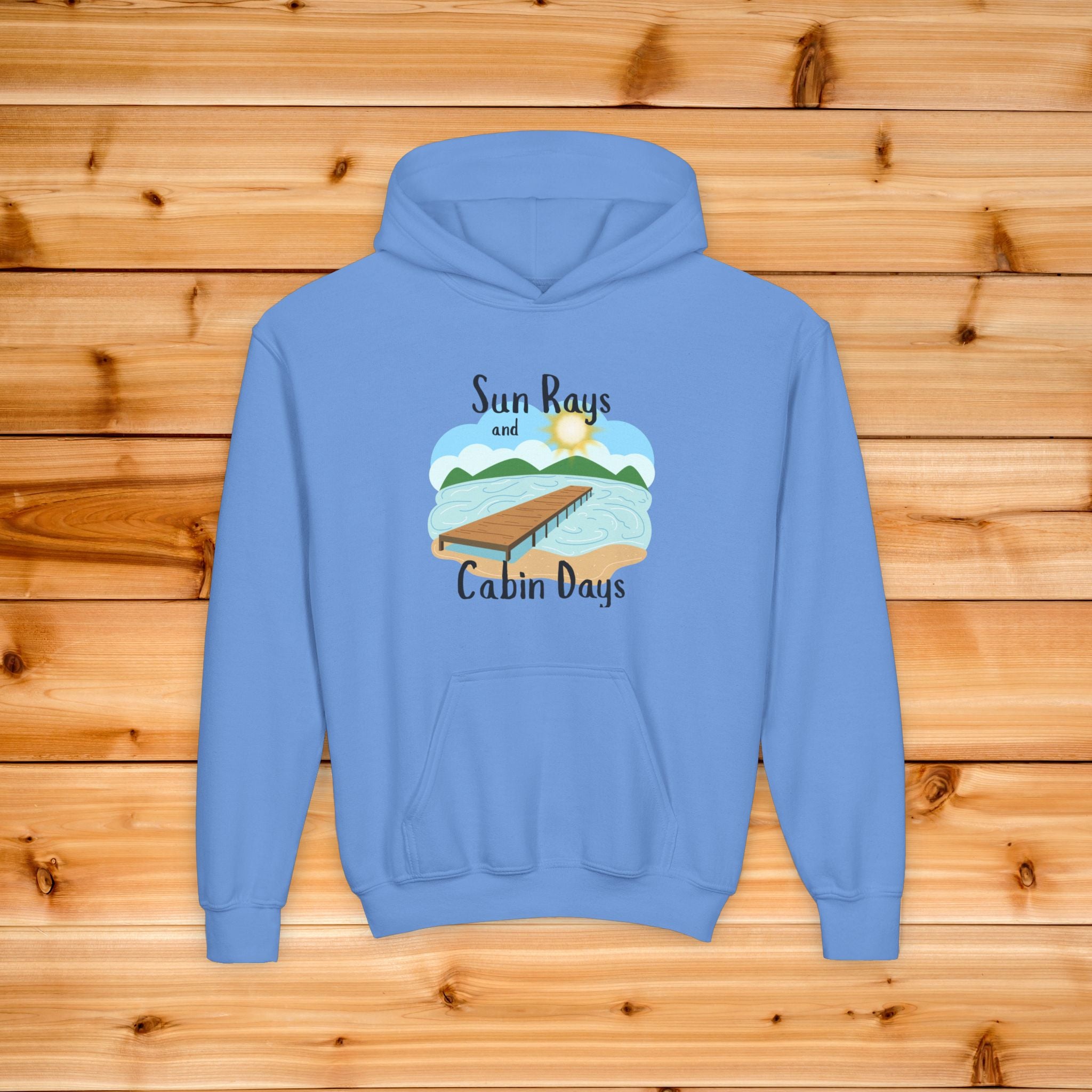 Sun Rays and Cabin Days Hoodie Lake Cabin Graphic