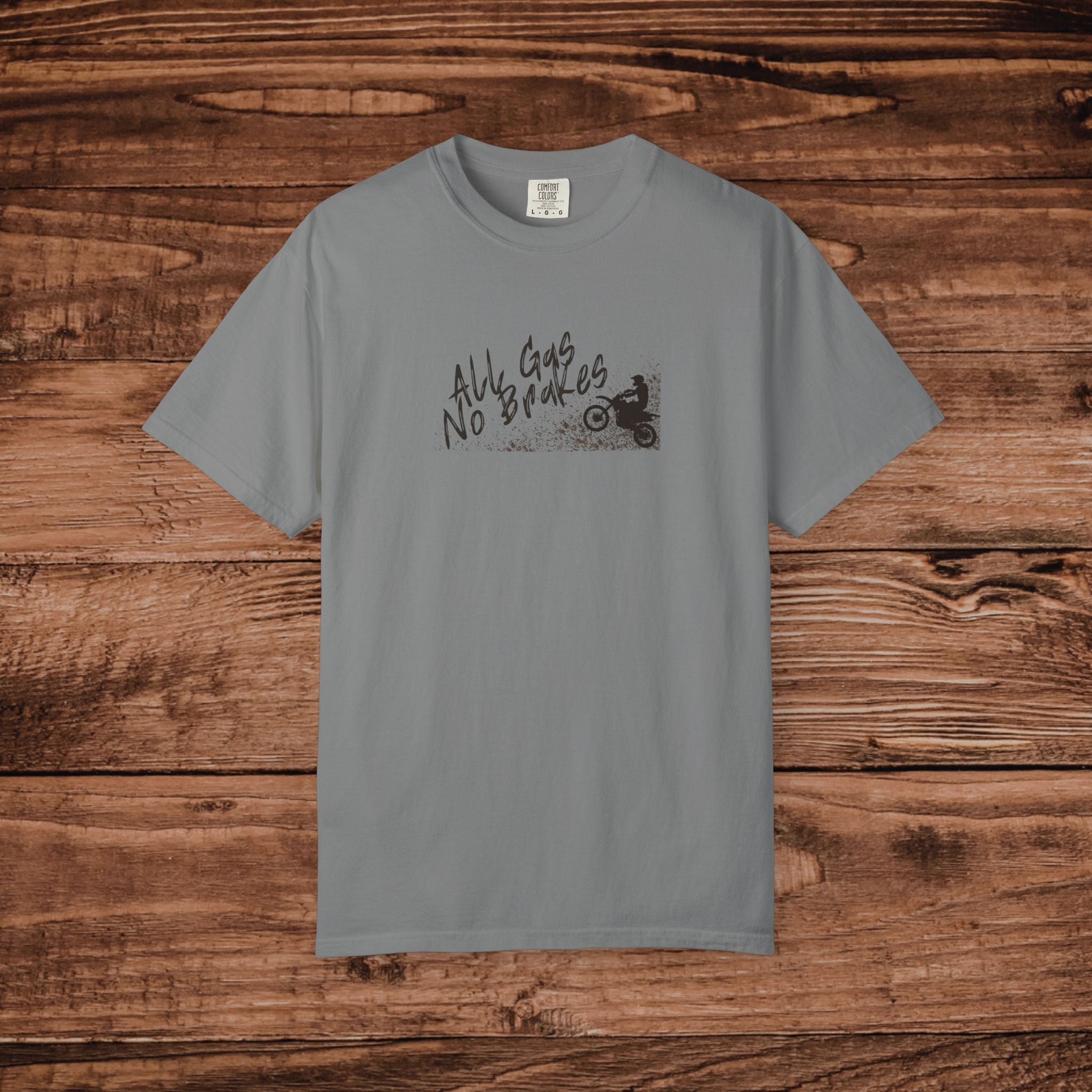 All Gas No Brakes T-Shirt, Dirt Bike Graphic Tee, Motocross Racing Shirt, Gift for Dirt Biker, Retro MX Racing Graphic Shirt