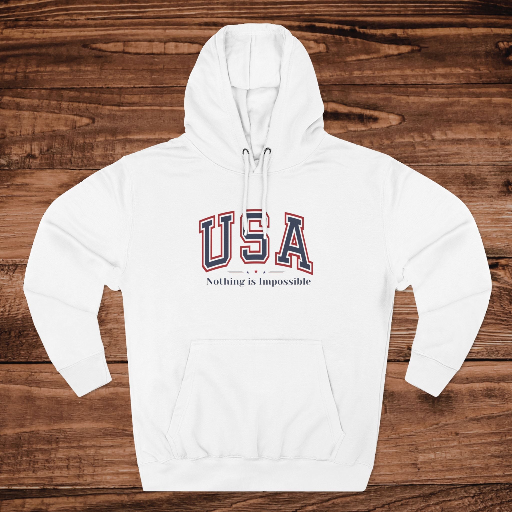 USA Nothing Is Impossible Hoodie, Collegiate Varsity Sweatshirt, American Pride Pullover, America Sweatshirt, Fourth of July Sweatshirt