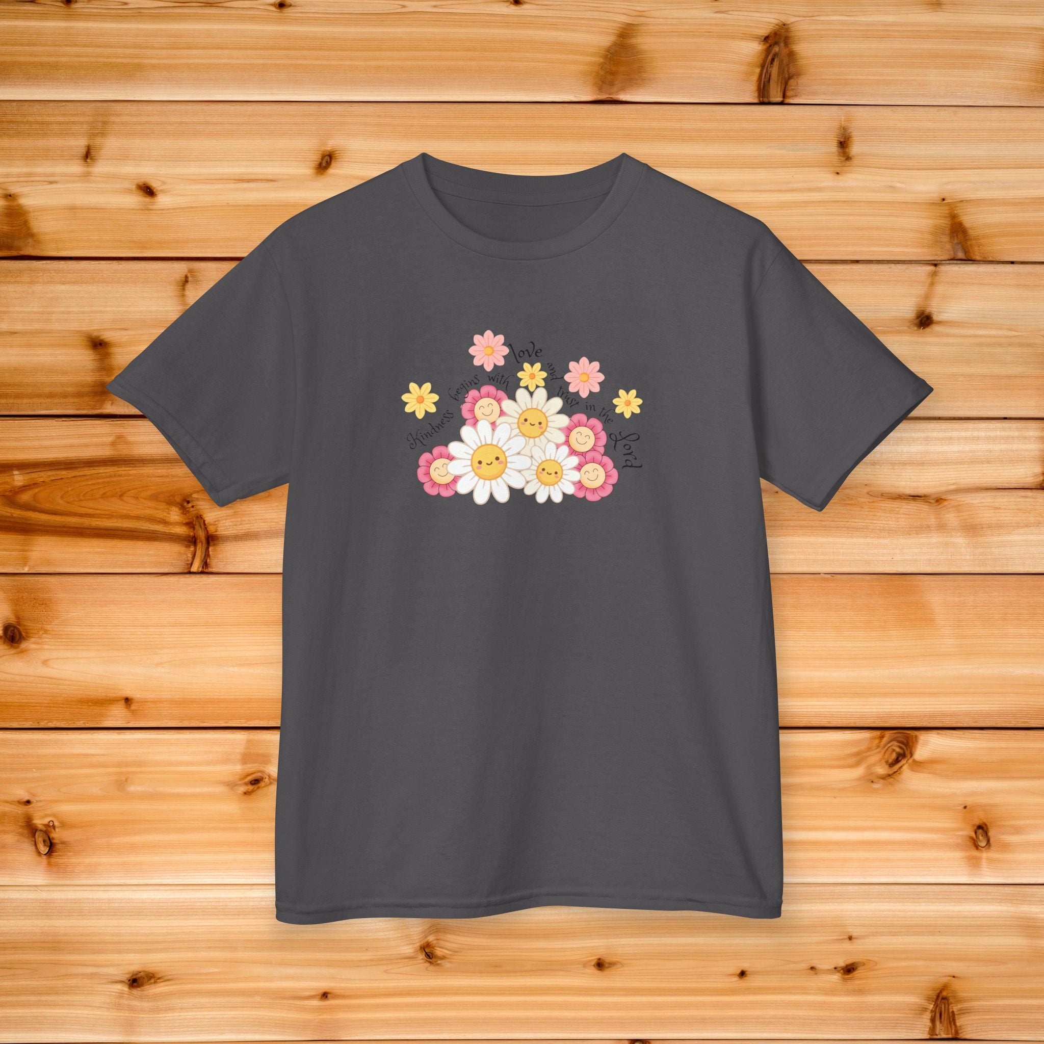 Daisy Kindness Kids Tee | Pastel Floral Shirt