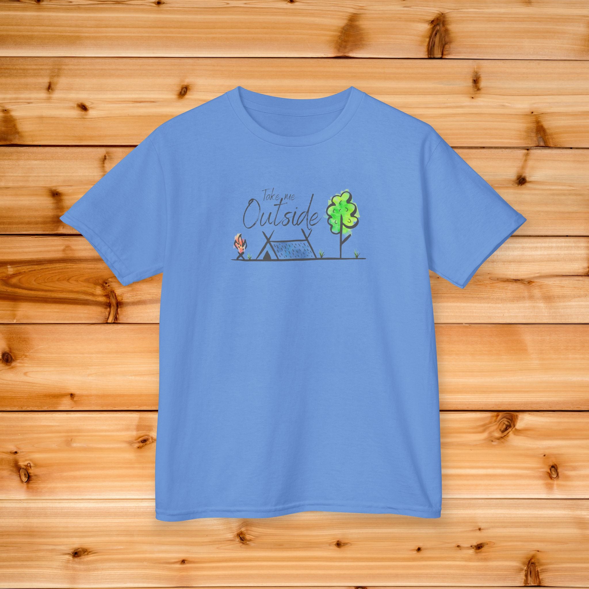 Kids Take me Outside Camping Tshirt, Outside Kids Tee, Cute Youth Camping Tee, Campfire Aesthetic Tee, Nature kids Graphic tee