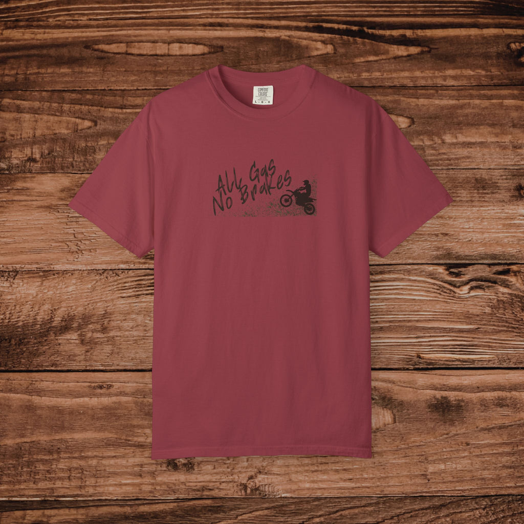 All Gas No Brakes T-Shirt, Dirt Bike Graphic Tee, Motocross Racing Shirt, Gift for Dirt Biker, Retro MX Racing Graphic Shirt