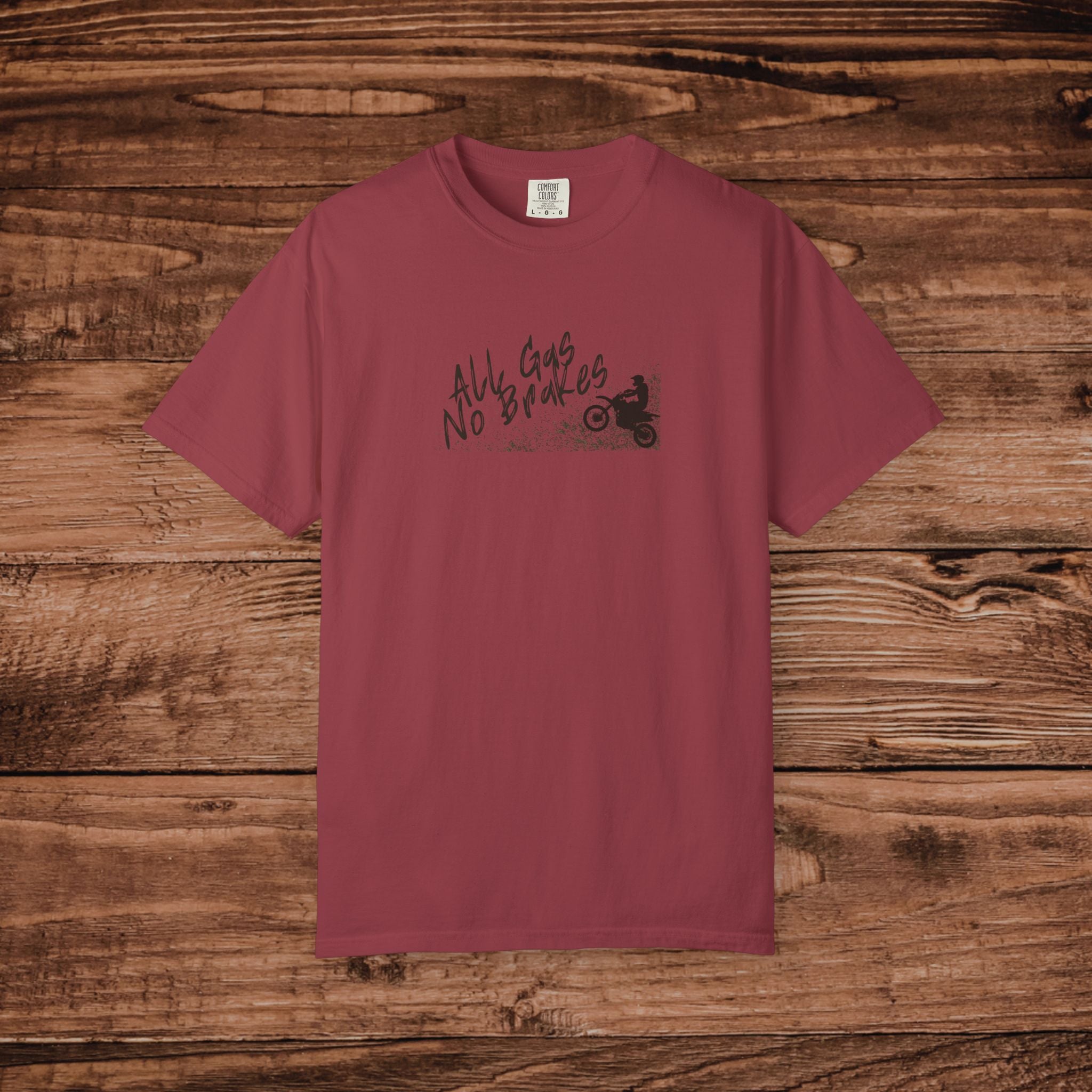 All Gas No Brakes T-Shirt, Dirt Bike Graphic Tee, Motocross Racing Shirt, Gift for Dirt Biker, Retro MX Racing Graphic Shirt