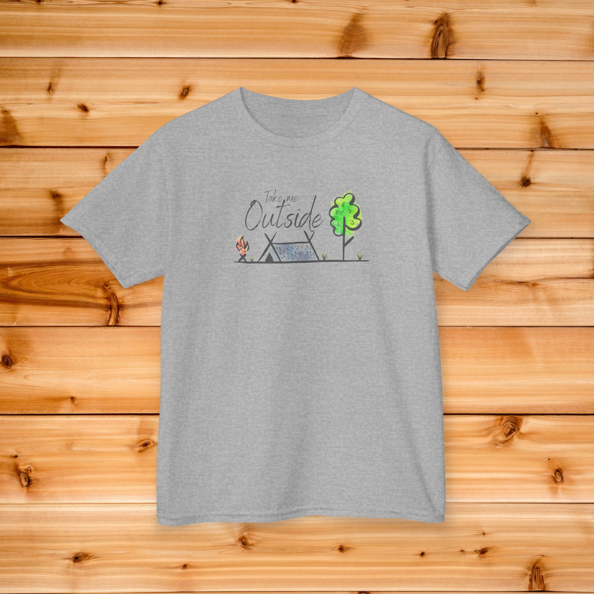 Kids Take me Outside Camping Tshirt, Outside Kids Tee, Cute Youth Camping Tee, Campfire Aesthetic Tee, Nature kids Graphic tee