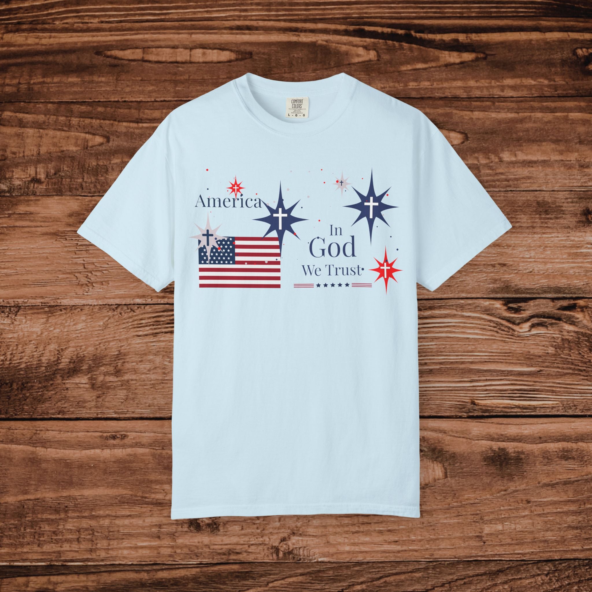 America In God We Trust T-shirt | American Flag Stars Patriotic Tee