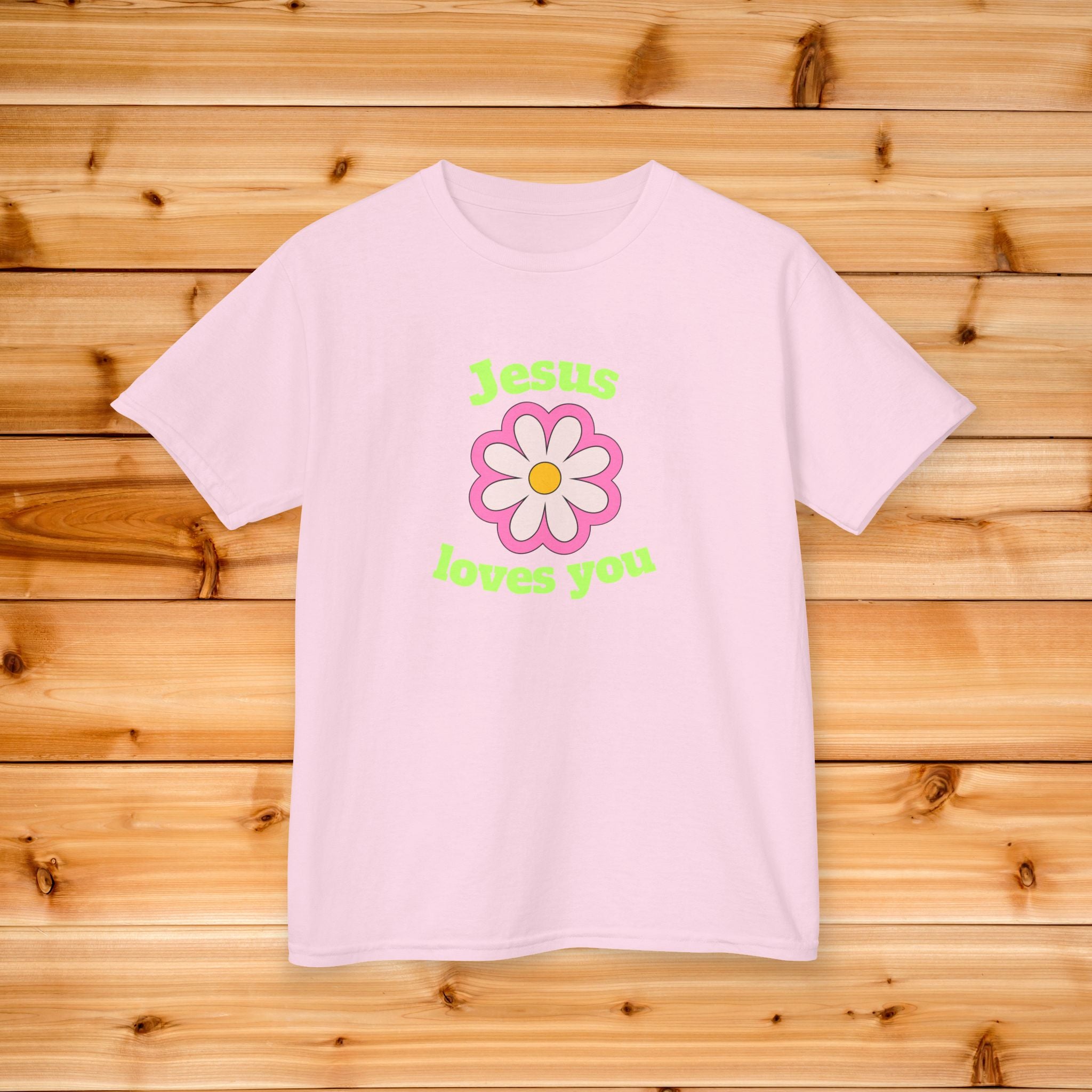 Jesus Loves You flower kids t-shirt | Christian children tee, pastel floral