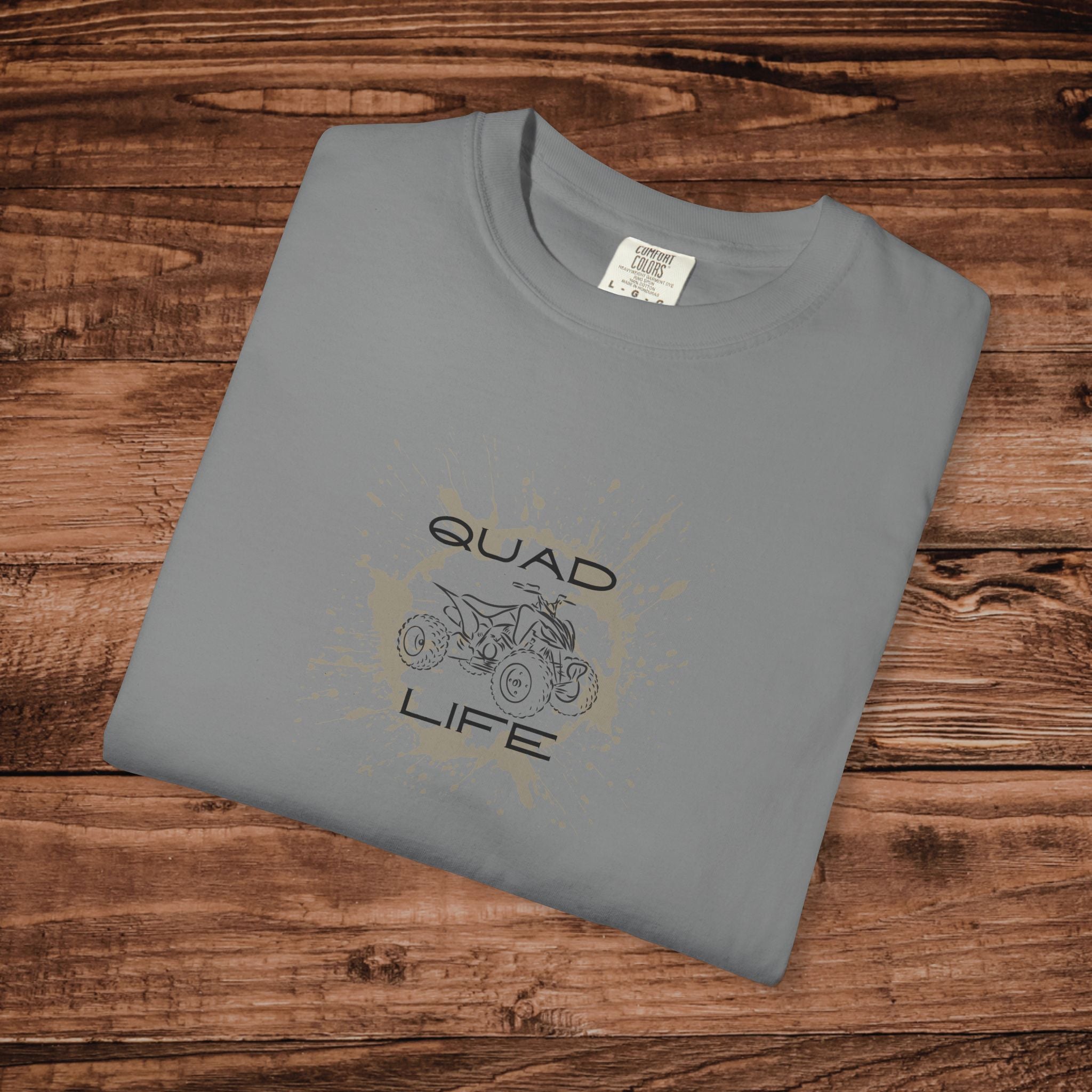 Quad Life T-Shirt, ATV Off-Roading Graphic Tee, Four Wheeler Tee, Gift for Mud Riding Enthusiast, Aesthetic Outdoor Adventure Apparel